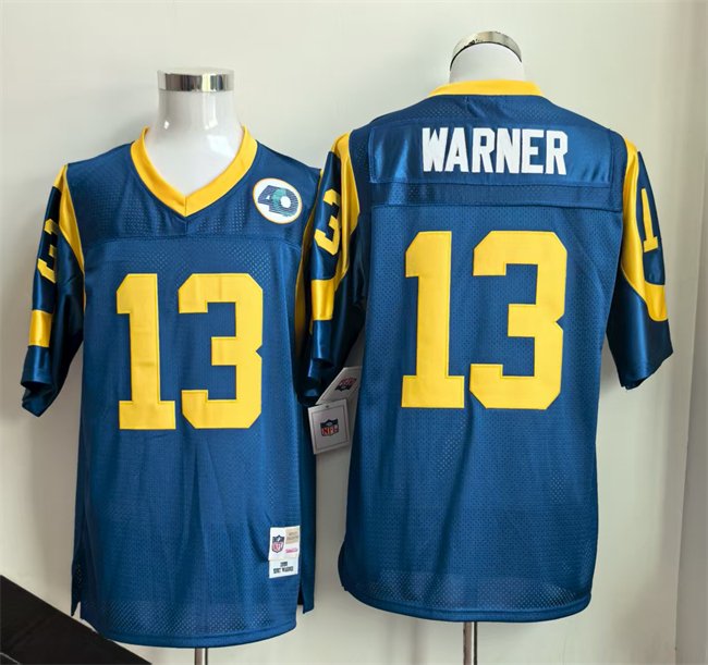 Royal Los Angeles Rams #13 Kurt Warner Throwback Stitched Football Jersey - LAR215