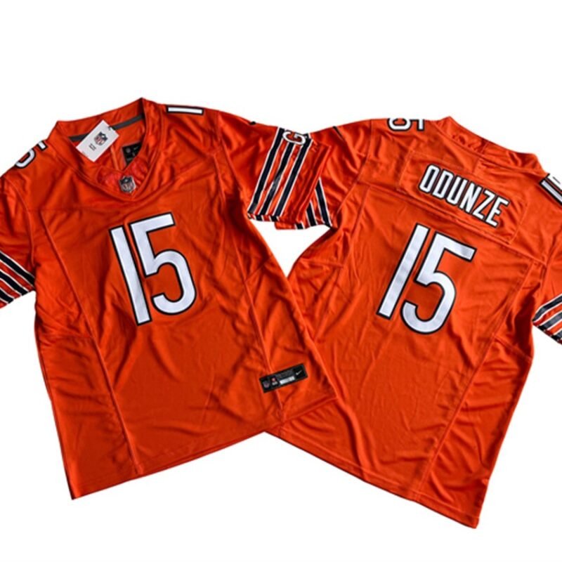 Orange Chicago Bears #15 Rome Odunze 2024 Draft F.U.S.E. Vapor Stitched Football Jersey - CBJ201
