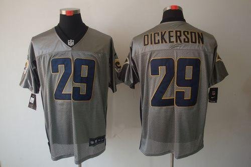 Nike Rams #29 Eric Dickerson Grey Shadow Stitched NFL Elite Jersey - LAR95