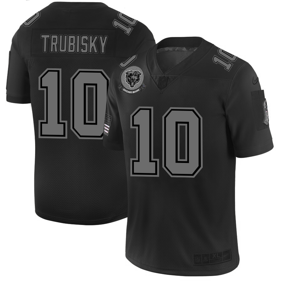 Chicago Bears #10 Mitchell Trubisky Nike Black 2019 Salute to Service Limited Stitched NFL Jersey - CBJ334