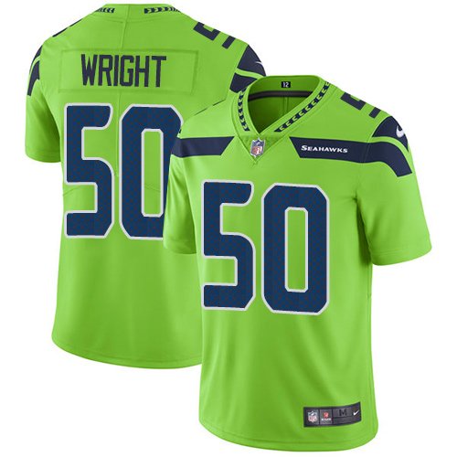 Nike Seahawks #50 K.J. Wright Green Stitched NFL Limited Rush Jersey
