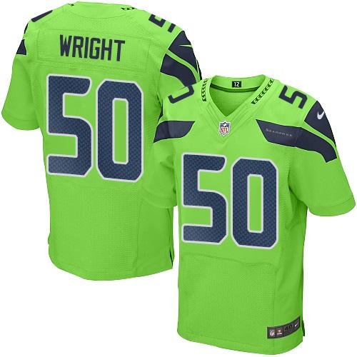 Nike Seahawks #50 K.J. Wright Green Stitched NFL Elite Rush Jersey