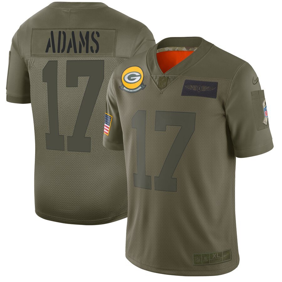 Nike Packers #17 Davante Adams Camo Stitched NFL Limited 2019 Salute To Service Jersey - GBJ246