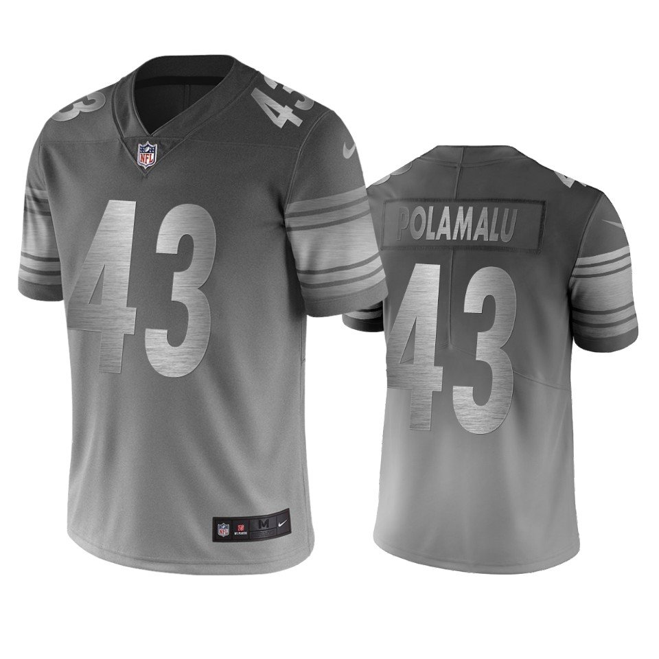 Pittsburgh Steelers #43 Troy Polamalu Silver Gray Vapor Limited City Edition NFL Jersey - PSJ548