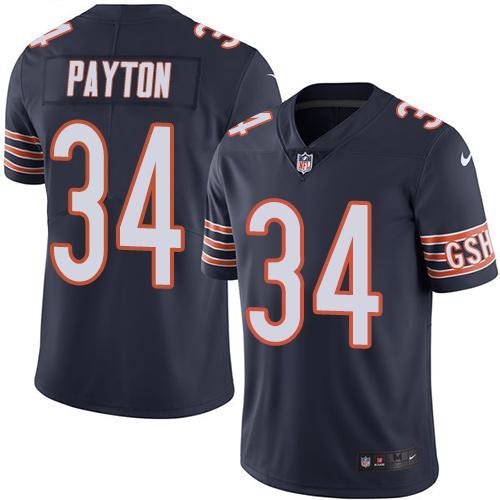 Nike Bears #34 Walter Payton Navy Blue Team Color Stitched NFL Vapor Untouchable Limited Jersey - CBJ140