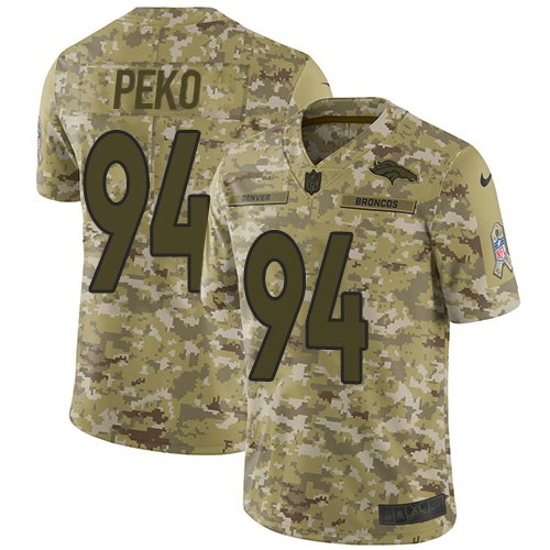 Nike Broncos #94 Domata Peko Camo Stitched NFL Limited 2018 Salute To Service Jersey