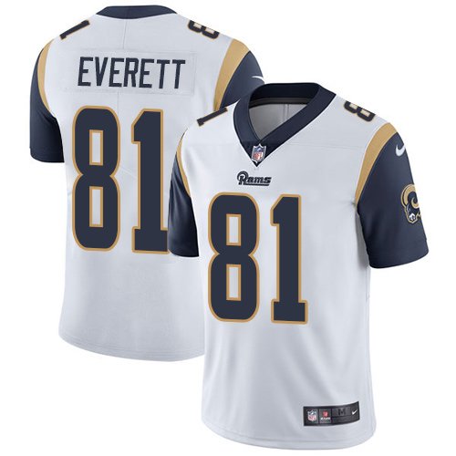 Nike Rams #81 Gerald Everett White Stitched NFL Vapor Untouchable Limited Jersey - LAR622