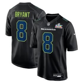 Seattle Seahawks #8 Coby Bryant Black Super Bowl LX Patch Carbon Fashion Game Jersey - SSR659