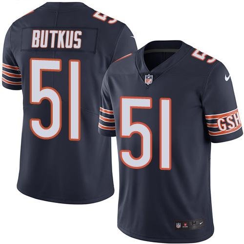 Nike Bears #51 Dick Butkus Navy Blue Team Color Stitched NFL Vapor Untouchable Limited Jersey - CBJ69