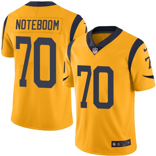 Nike Rams #70 Joseph Noteboom Gold Stitched NFL Limited Rush Jersey - LAR501