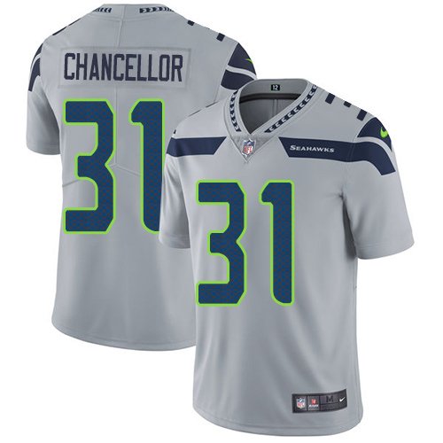 Nike Seahawks #31 Kam Chancellor Grey Alternate Stitched NFL Vapor Untouchable Limited Jersey