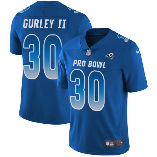 Nike Rams #30 Todd Gurley II Royal Stitched NFL Limited NFC 2018 Pro Bowl Jersey - LAR13