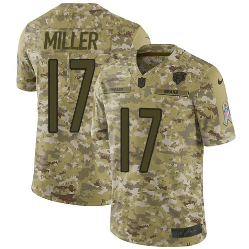 Nike Bears #17 Anthony Miller Camo Stitched NFL Limited 2018 Salute To Service Jersey - CBJ304