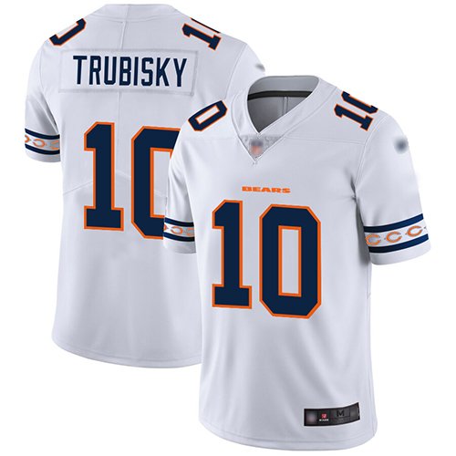 Nike Bears #10 Mitchell Trubisky White Stitched NFL Limited Team Logo Fashion Jersey - CBJ81