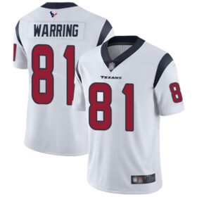Nike Texans #81 Kahale Warring White Stitched NFL Vapor Untouchable Limited Jersey - HTJ255