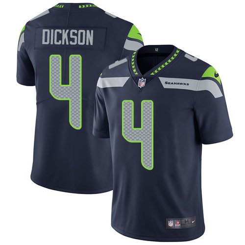 Nike Seahawks #4 Michael Dickson Steel Blue Team Color Stitched NFL Vapor Untouchable Limited Jersey