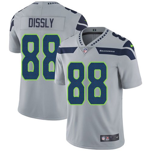 Nike Seahawks #88 Will Dissly Grey Alternate Stitched NFL Vapor Untouchable Limited Jersey