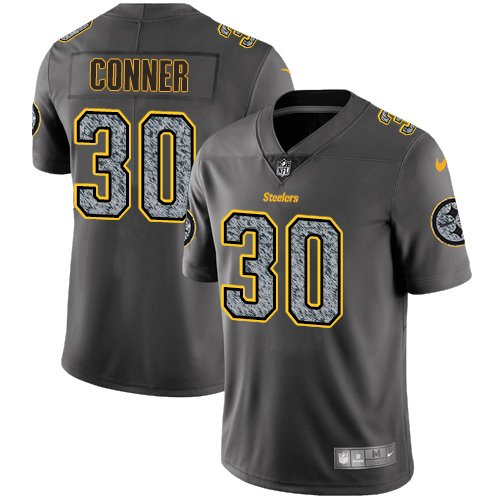 Nike Steelers #30 James Conner Gray Static Stitched NFL Vapor Untouchable Limited Jersey - PSJ343