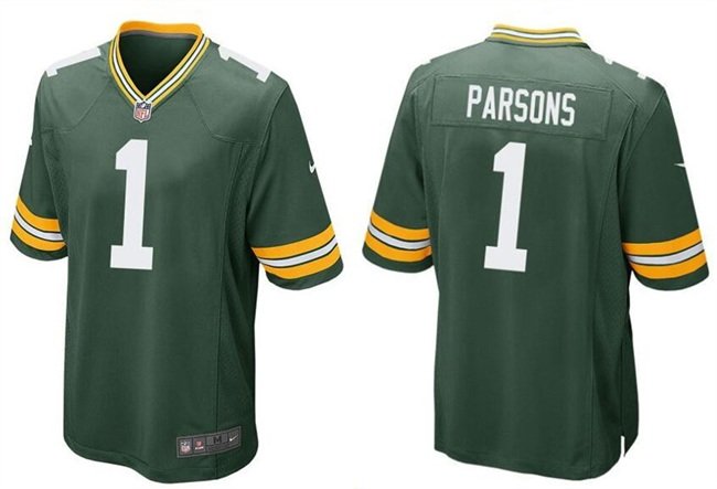 Green Green Bay Packers #1 Micah Parsons 2025 Stitched Game Jersey - GBJ608
