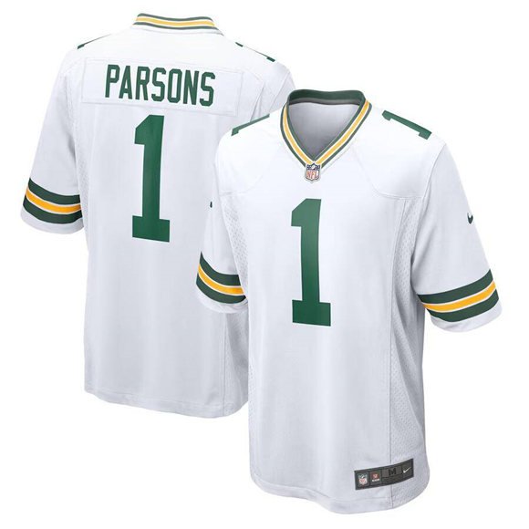 White Green Bay Packers #1 Micah Parsons 2025 Stitched Game Jersey - GBJ378