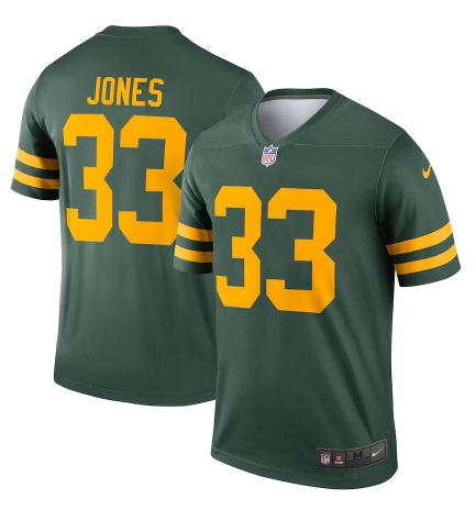 Green Green Bay Packers #33 Aaron Jones 2021 Legend Stitched Football Jersey - GBJ601