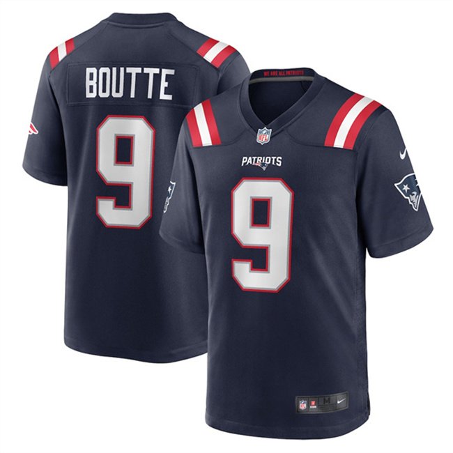 Navy New England Patriots #9 Kayshon Boutte 2025 Stitched Game Jersey - NEP79
