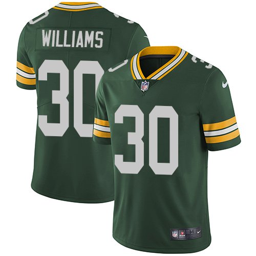 Nike Packers #30 Jamaal Williams Green Team Color Stitched NFL Vapor Untouchable Limited Jersey - GBJ366
