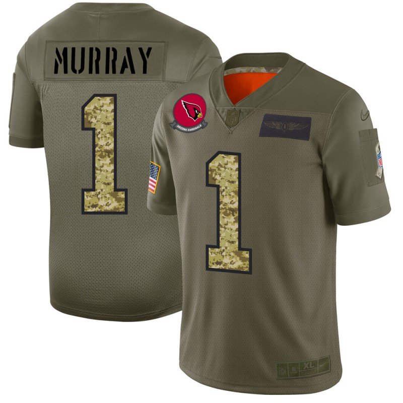 Arizona Cardinals #1 Kyler Murray Nike 2019 Olive Camo Salute To Service Limited NFL Jersey - ACJ27