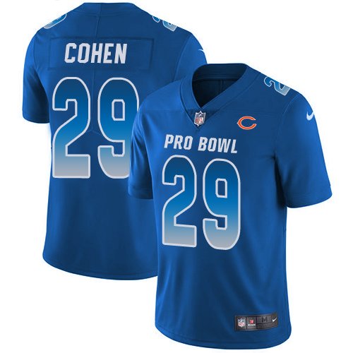 Nike Bears #29 Tarik Cohen Royal Stitched NFL Limited NFC 2019 Pro Bowl Jersey - CBJ375