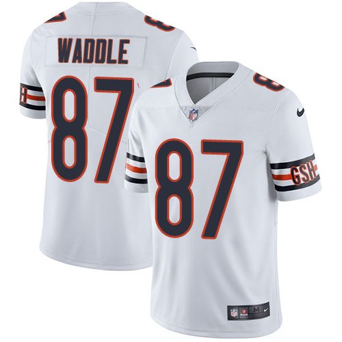 Nike Bears #87 Tom Waddle White Stitched NFL Vapor Untouchable Limited Jersey - CBJ373