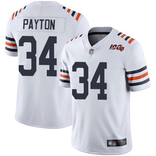 Nike Bears #34 Walter Payton White Alternate Stitched NFL Vapor Untouchable Limited 100th Season Jersey - CBJ205