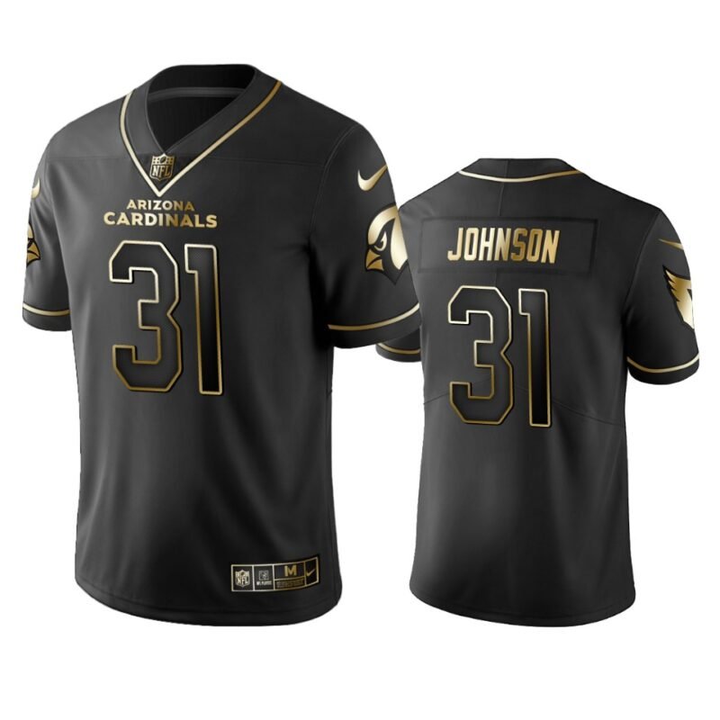 Cardinals #31 David Johnson Stitched NFL Vapor Untouchable Limited Black Golden Jersey - ACJ268