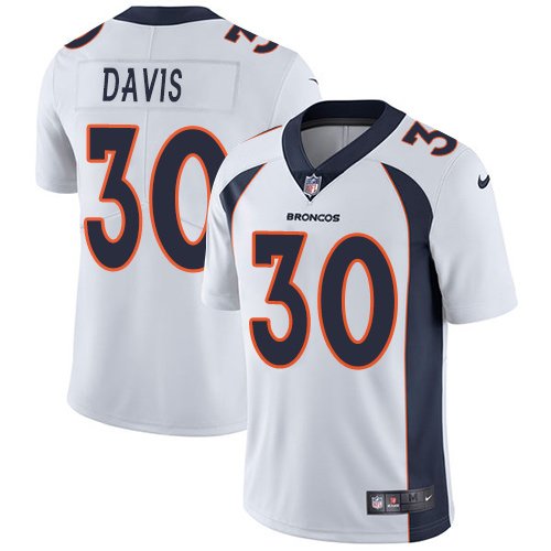 Nike Broncos #30 Terrell Davis White Stitched NFL Vapor Untouchable Limited Jersey
