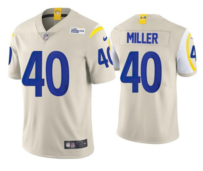 Los Angeles Rams #40 Von Miller 2021 Bone Vapor Untouchable Limited Stitched Football Jersey - LAR232