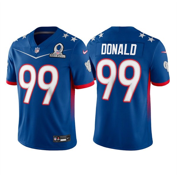 Royal Los Angeles Rams #99 Aaron Donald 2022 Pro Bowl Stitched Jersey - LAR230