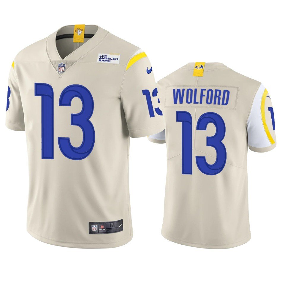 Bone Los Angeles Rams #13 John Wolford  Vapor Untouchable Limited Stitched Football Jersey - LAR343