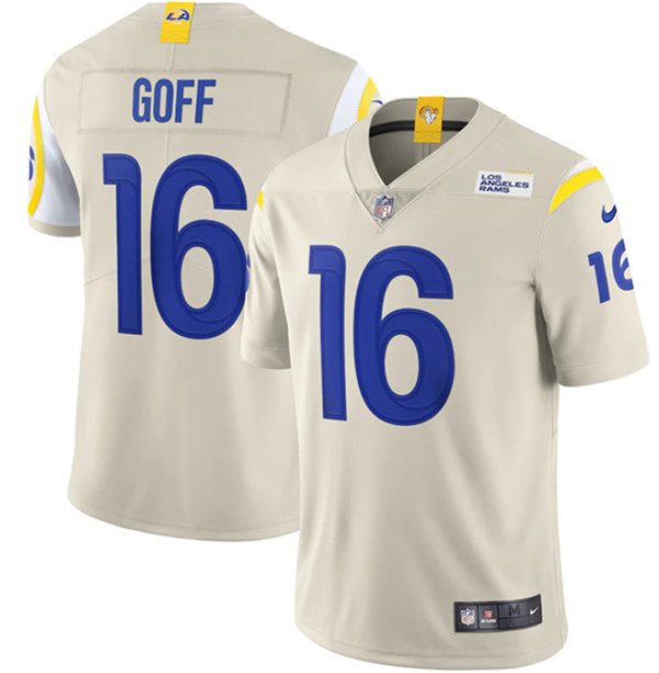 Los Angeles Rams #16 Jared Goff 2020 Bone Vapor Limited Stitched NFL Jersey - LAR167