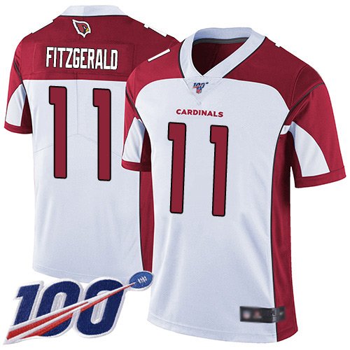 Nike Cardinals #11 Larry Fitzgerald White Stitched NFL 100th Season Vapor Limited Jersey - ACJ192