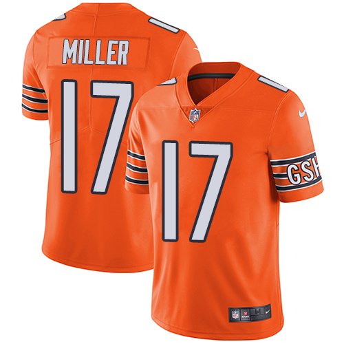 Nike Bears #17 Anthony Miller Orange Stitched NFL Limited Rush Jersey - CBJ600