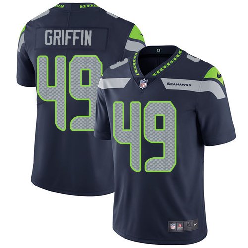 Nike Seahawks #49 Shaquem Griffin Steel Blue Team Color Stitched NFL Vapor Untouchable Limited Jersey