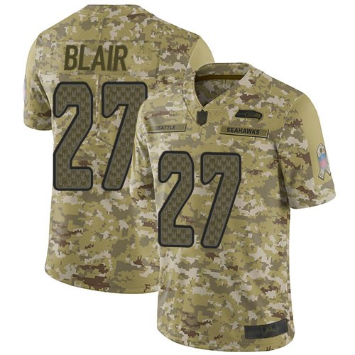 Nike Seahawks #27 Marquise Blair Camo Stitched NFL Limited 2018 Salute To Service Jersey