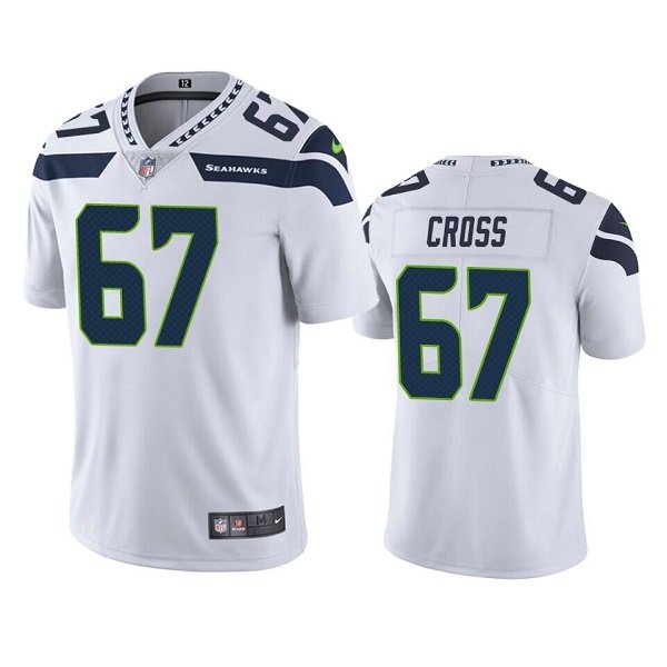 White Seattle Seahawks #67 Charles Cross Vapor Untouchable Limited Stitched Jersey