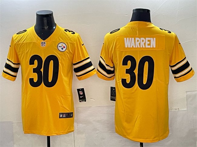 Gold Pittsburgh Steelers #30 Jaylen Warren Vapor Untouchable Limited Stitched Jersey - PSJ765