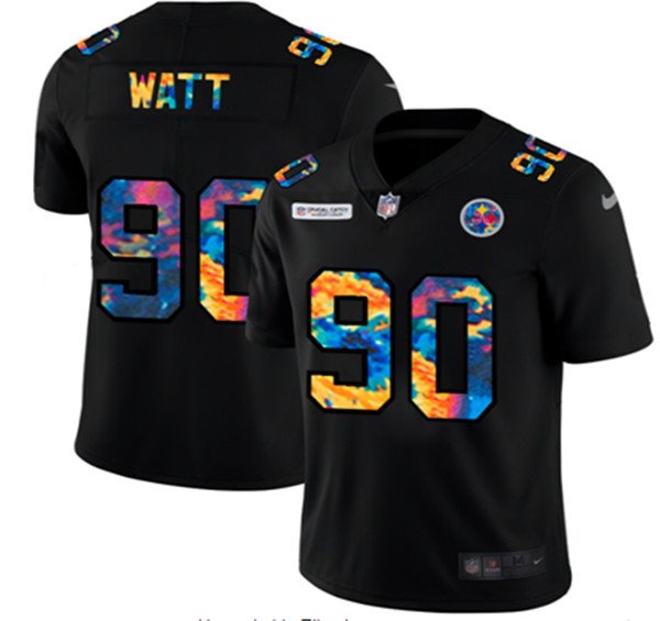 Pittsburgh Steelers Black #90 T. J. Watt 2020 Crucial Catch Limited Stitched Jersey - PSJ356