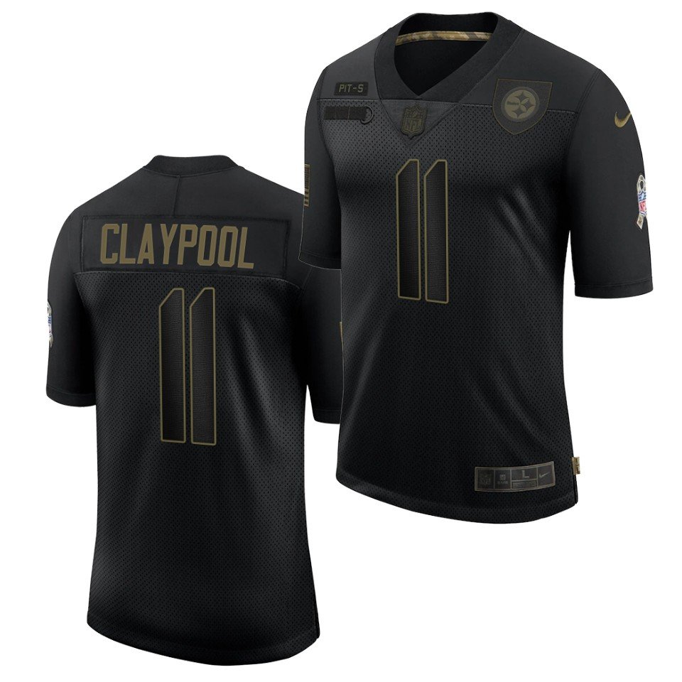 Pittsburgh Steelers Black #11 Chase Claypool 2020 Salute To Service Limited Stitched Jersey - PSJ232