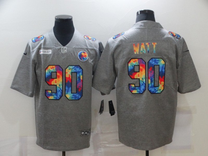 Pittsburgh Steelers #90 T. J. Watt 2020 Grey Crucial Catch Limited Stitched Jersey - PSJ736