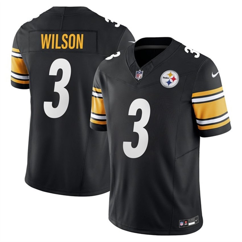 Black Pittsburgh Steelers #3 Russell Wilson 2024 F.U.S.E. Vapor Untouchable Limited Stitched Jersey - PSJ129