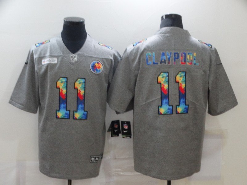 Pittsburgh Steelers #11 Chase Claypool 2020 Grey Crucial Catch Limited Stitched Jersey - PSJ644