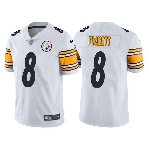 White Pittsburgh Steelers #8 Kenny Pickett Vapor Untouchable Limited Stitched Jersey - PSJ769