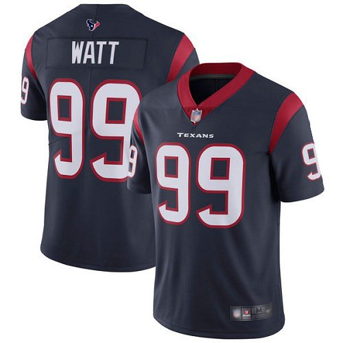 Nike Texans #99 J.J. Watt Navy Blue Team Color Stitched NFL Vapor Untouchable Limited Jersey - HTJ67